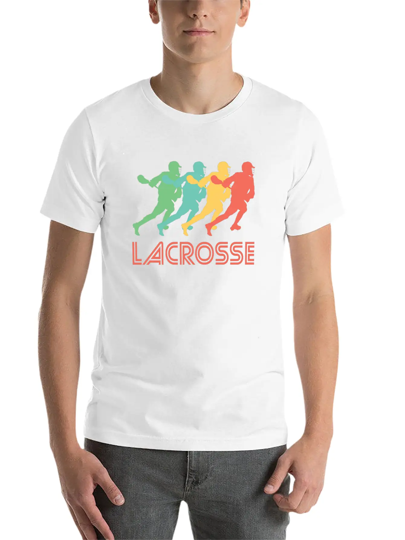 Retro Lacrosse Pop Art Unisex Short Sleeve Soft Cotton T-Shirt – Casual Everyday Wear