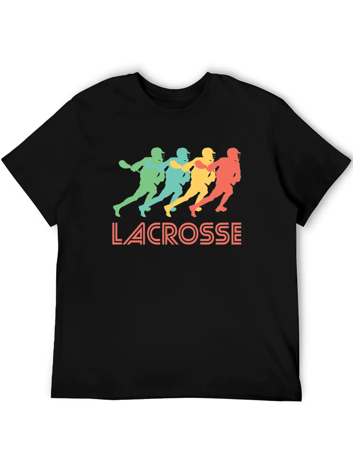 Retro Lacrosse Pop Art Unisex Short Sleeve Soft Cotton T-Shirt – Casual Everyday Wear