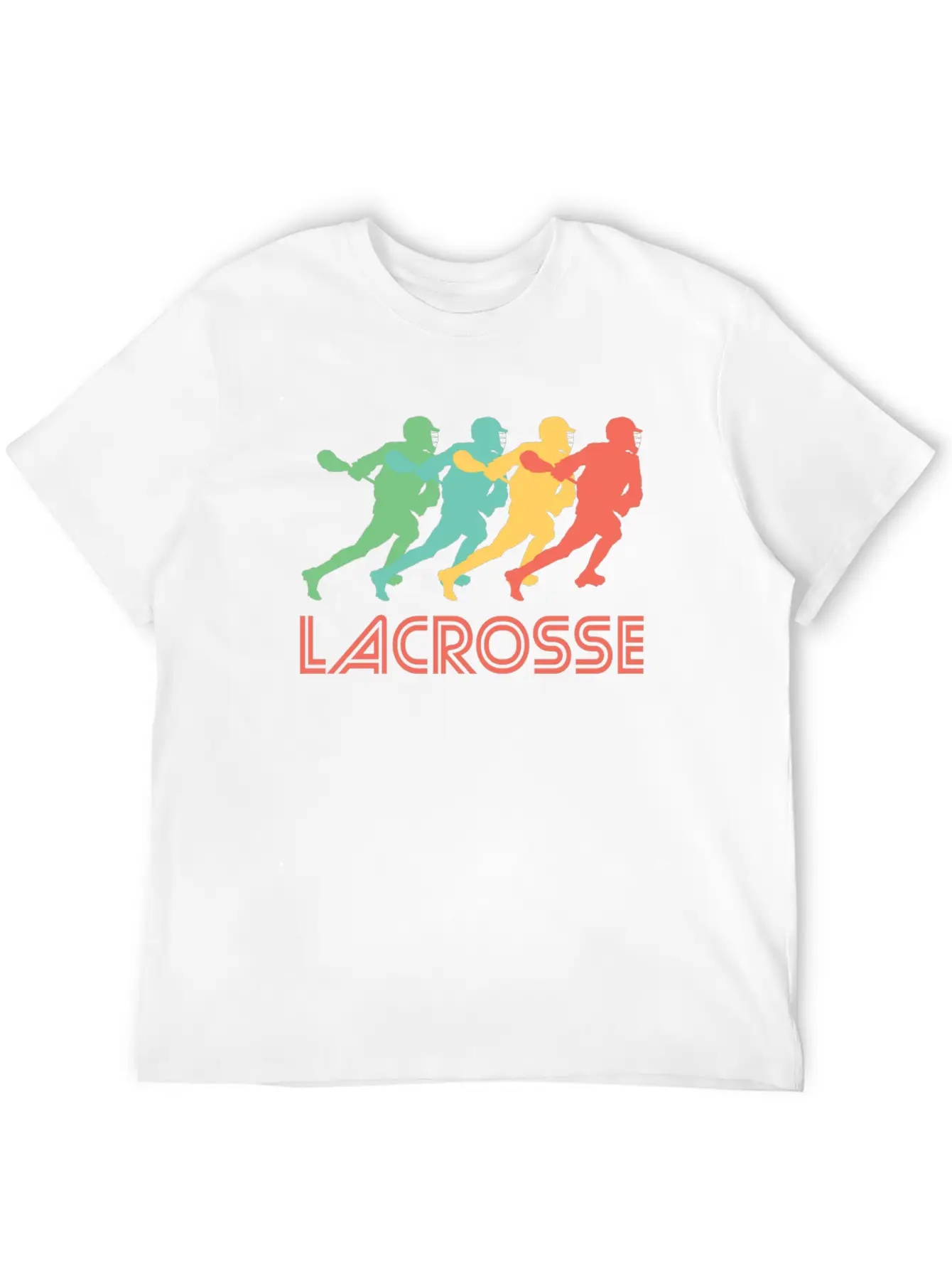 Retro Lacrosse Pop Art Unisex Short Sleeve Soft Cotton T-Shirt – Casual Everyday Wear
