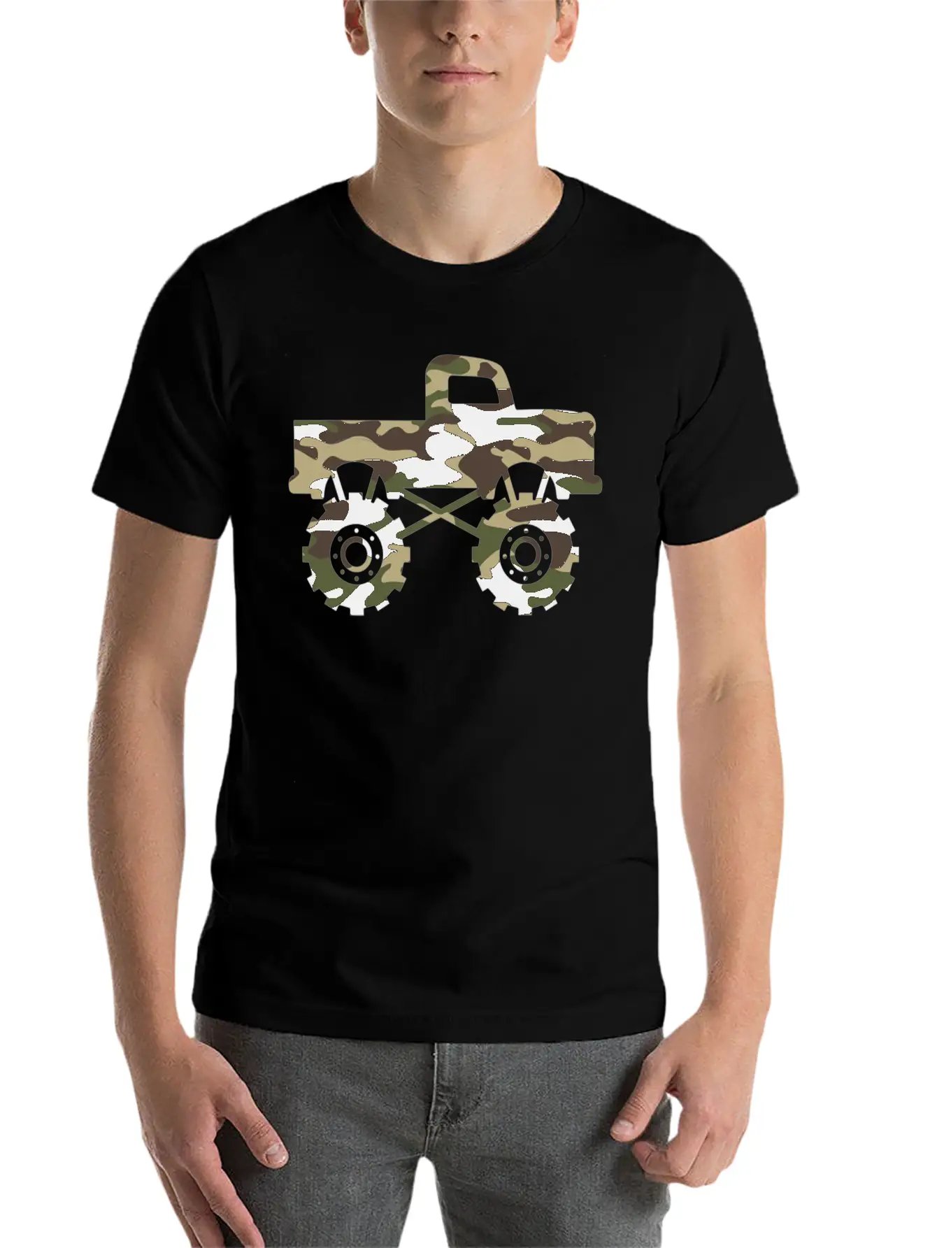 Retro Monster Truck Unisex Casual T-Shirt – Clean Design For Daily Comfort