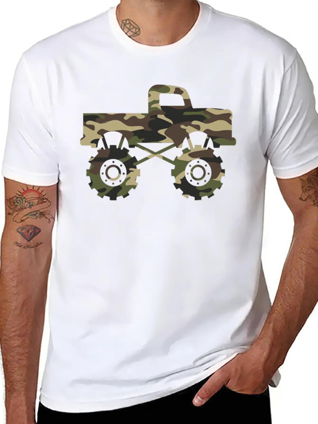 Retro Monster Truck Unisex Casual T-Shirt – Clean Design For Daily Comfort