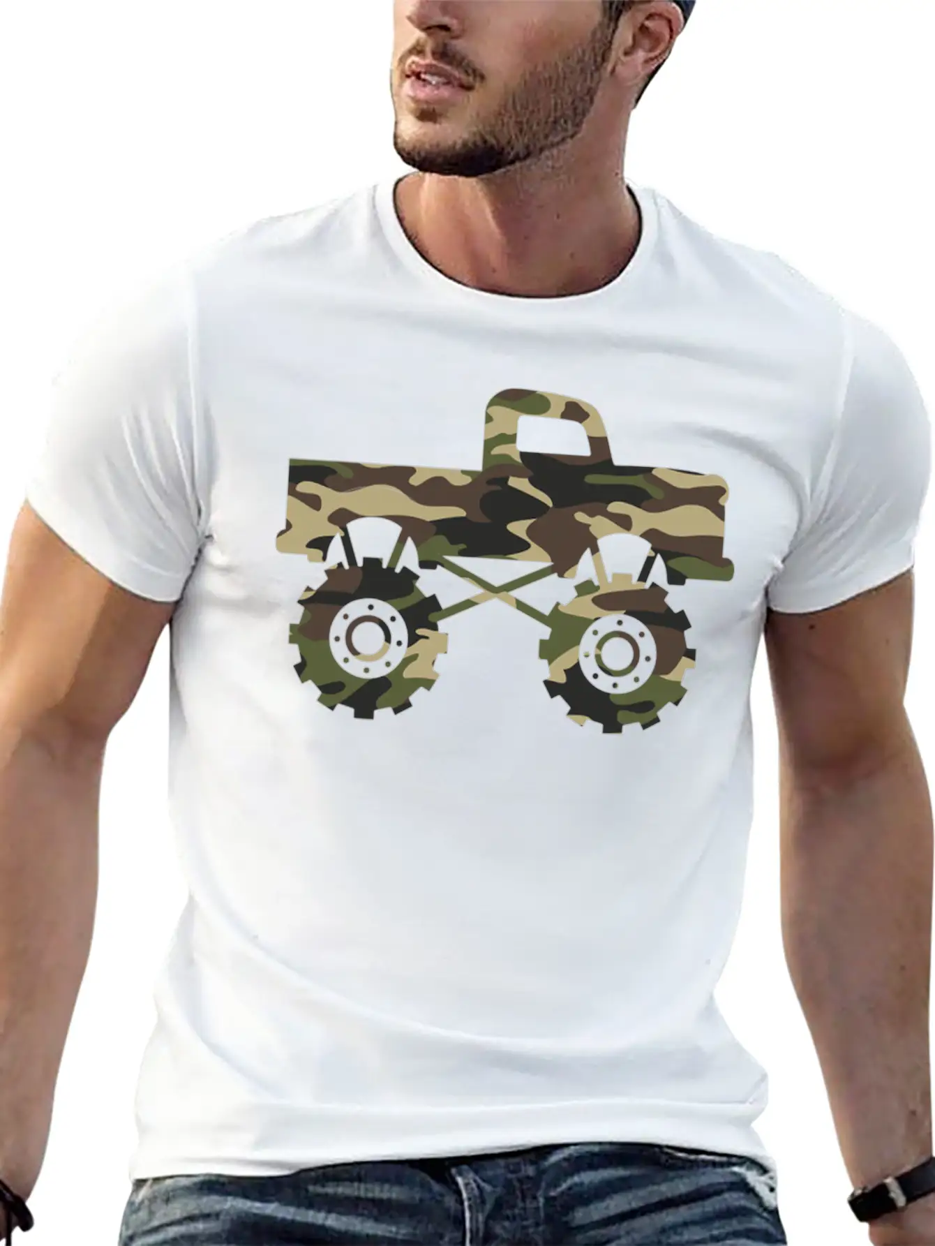 Retro Monster Truck Unisex Casual T-Shirt – Clean Design For Daily Comfort