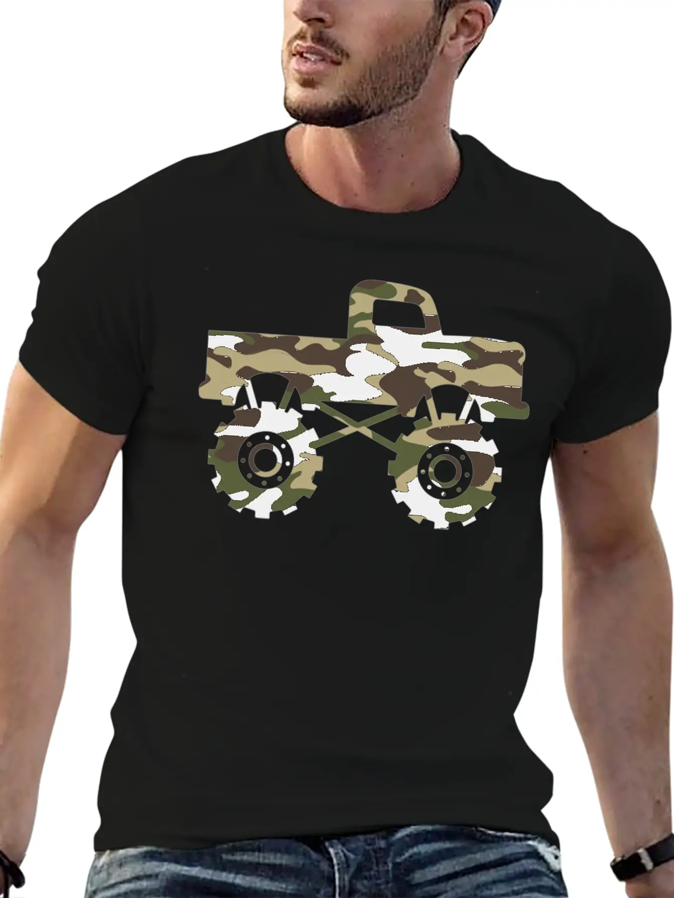 Retro Monster Truck Unisex Casual T-Shirt – Clean Design For Daily Comfort