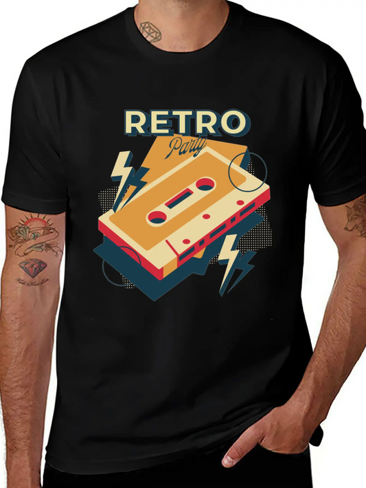 Retro Party Retro Party Disco Cool Art Graphic Col Timeless Short Sleeve Tee – Comfy And Minimalist Design