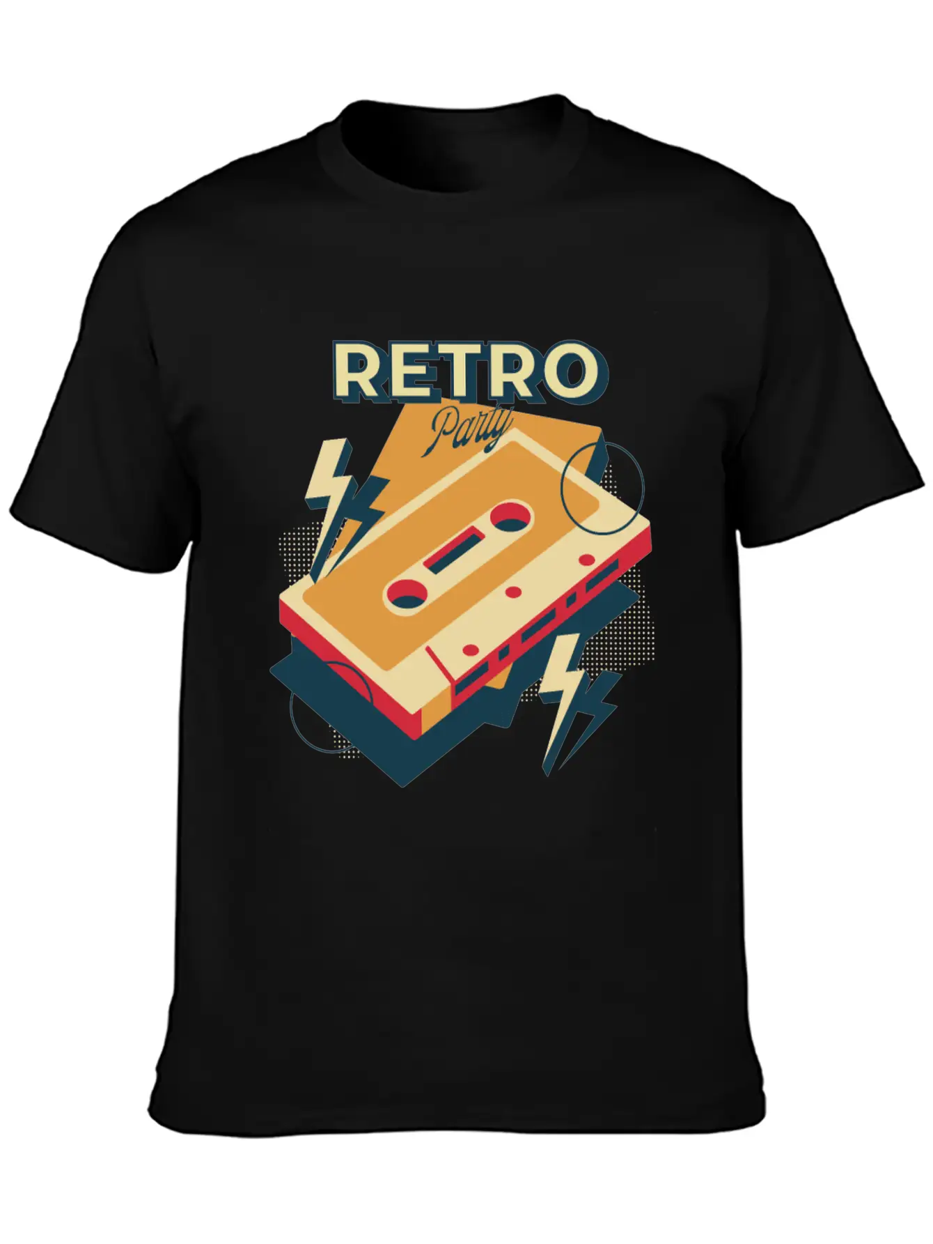 Retro Party Retro Party Disco Cool Art Graphic Col Timeless Short Sleeve Tee – Comfy And Minimalist Design