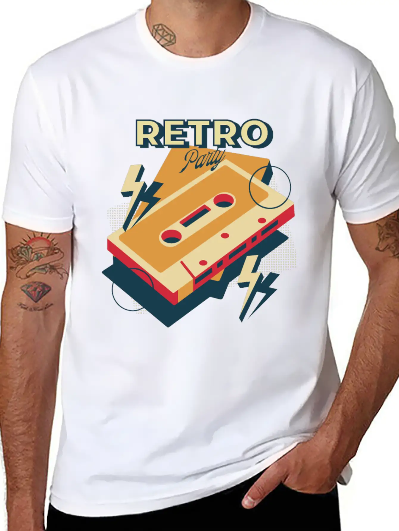 Retro Party Retro Party Disco Cool Art Graphic Col Timeless Short Sleeve Tee – Comfy And Minimalist Design