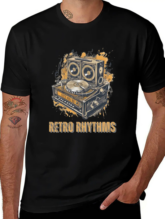 Retro Rhythms Basic Graphic T-Shirt – Daily Comfort In Soft Cotton