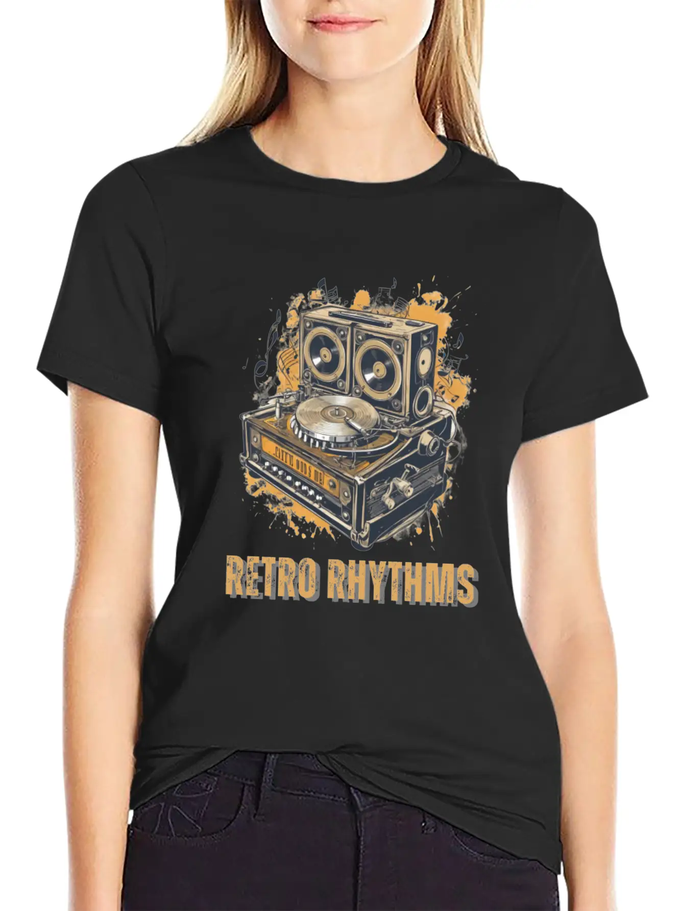 Retro Rhythms Basic Graphic T-Shirt – Daily Comfort In Soft Cotton