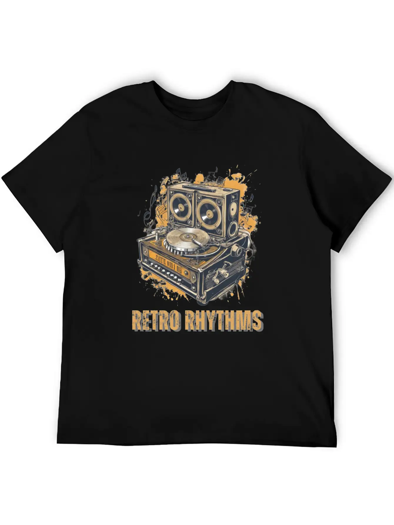 Retro Rhythms Basic Graphic T-Shirt – Daily Comfort In Soft Cotton