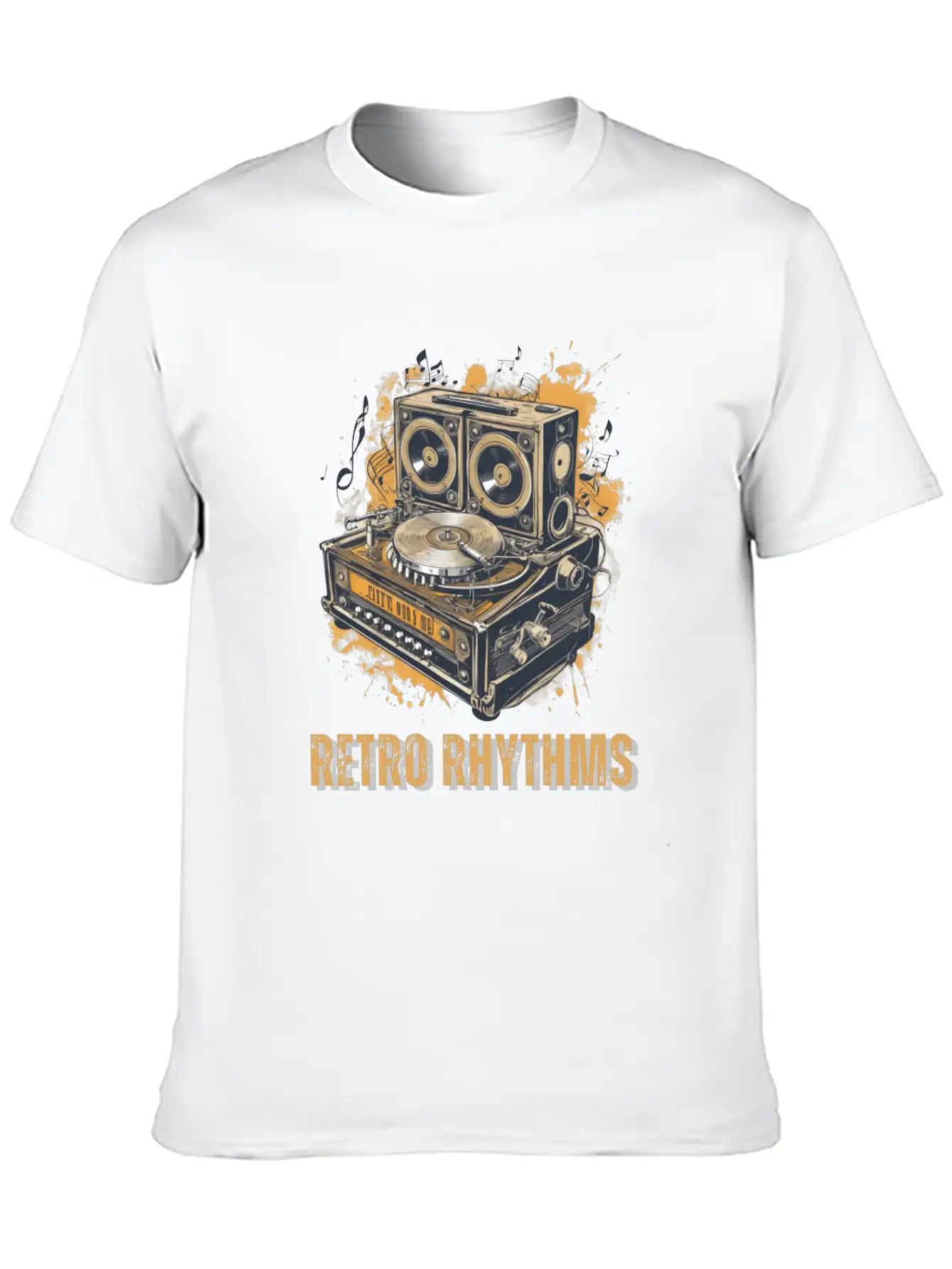 Retro Rhythms Basic Graphic T-Shirt – Daily Comfort In Soft Cotton