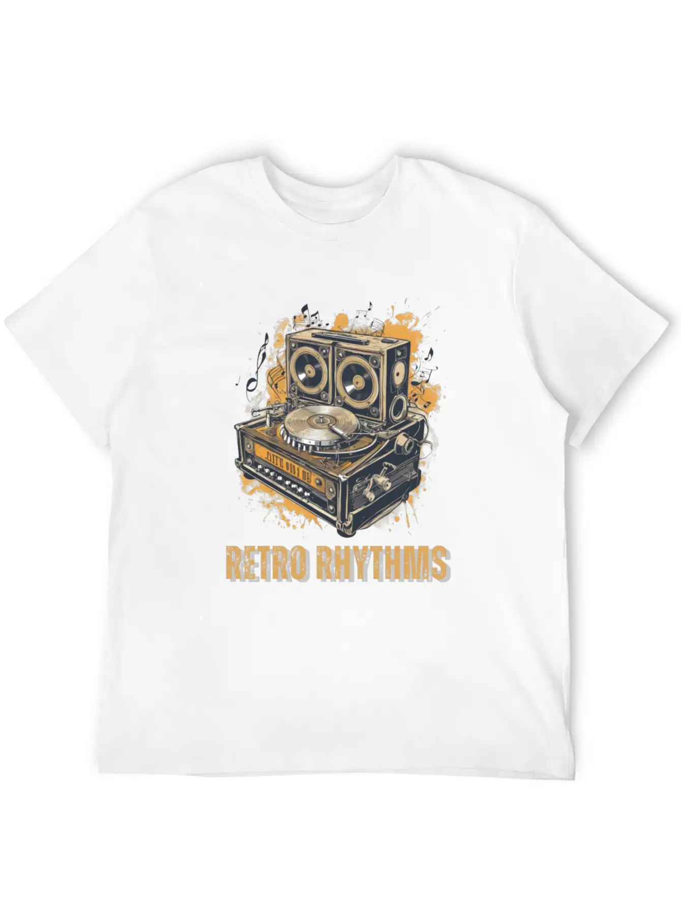 Retro Rhythms Basic Graphic T-Shirt – Daily Comfort In Soft Cotton