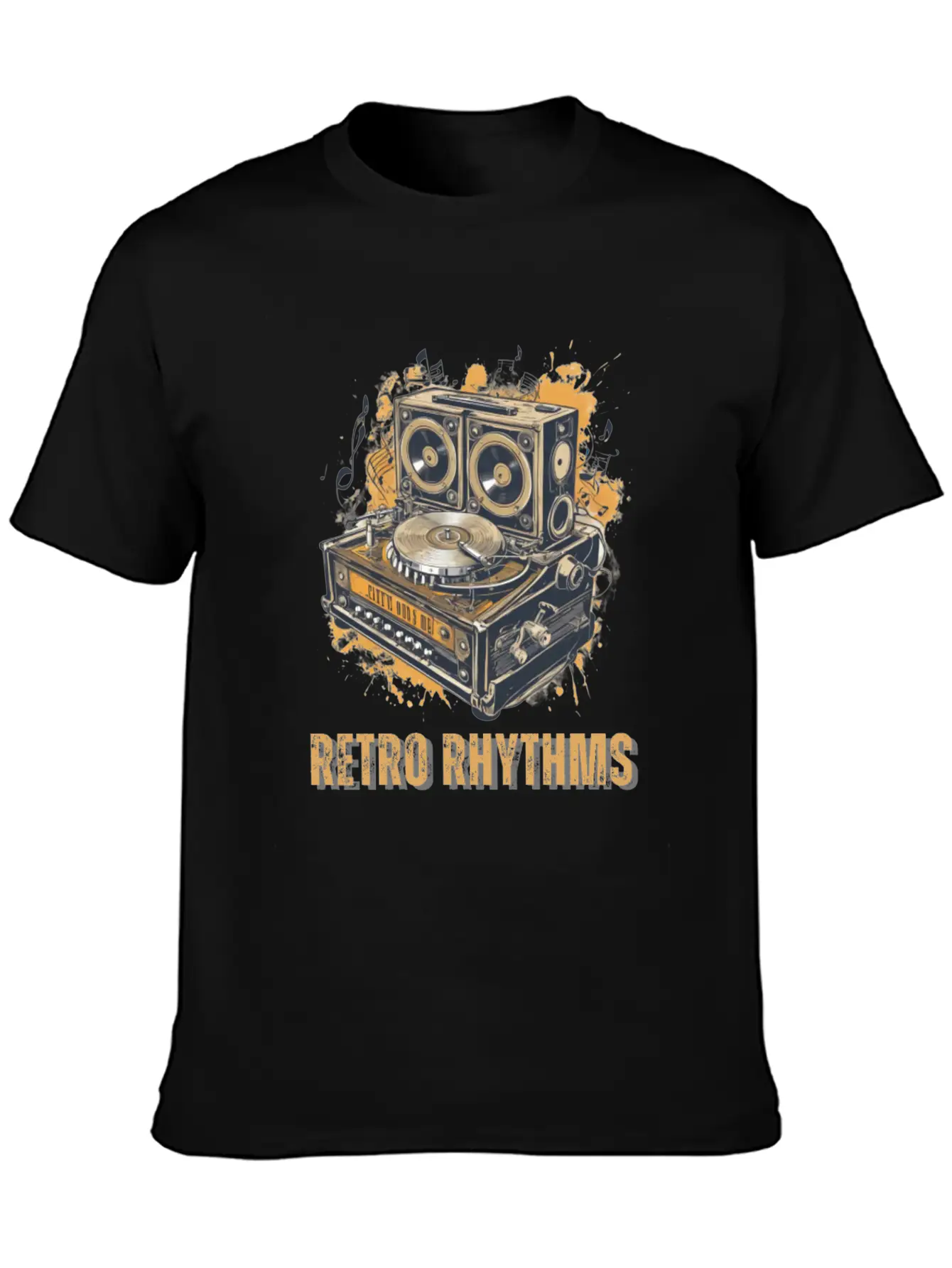 Retro Rhythms Basic Graphic T-Shirt – Daily Comfort In Soft Cotton
