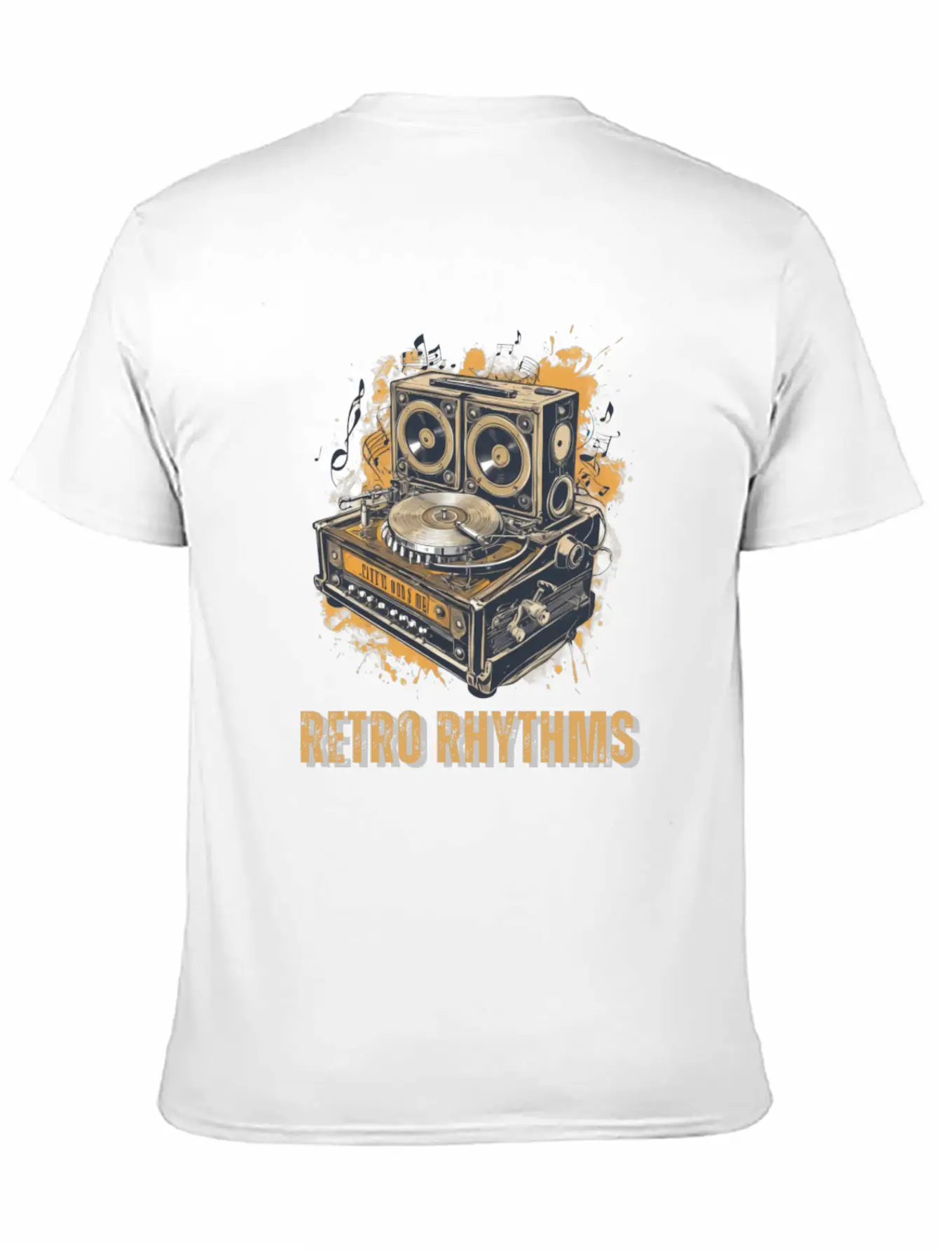 Retro Rhythms Basic Graphic T-Shirt – Daily Comfort In Soft Cotton