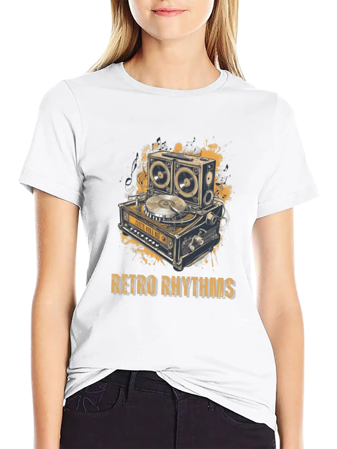Retro Rhythms Basic Graphic T-Shirt – Daily Comfort In Soft Cotton
