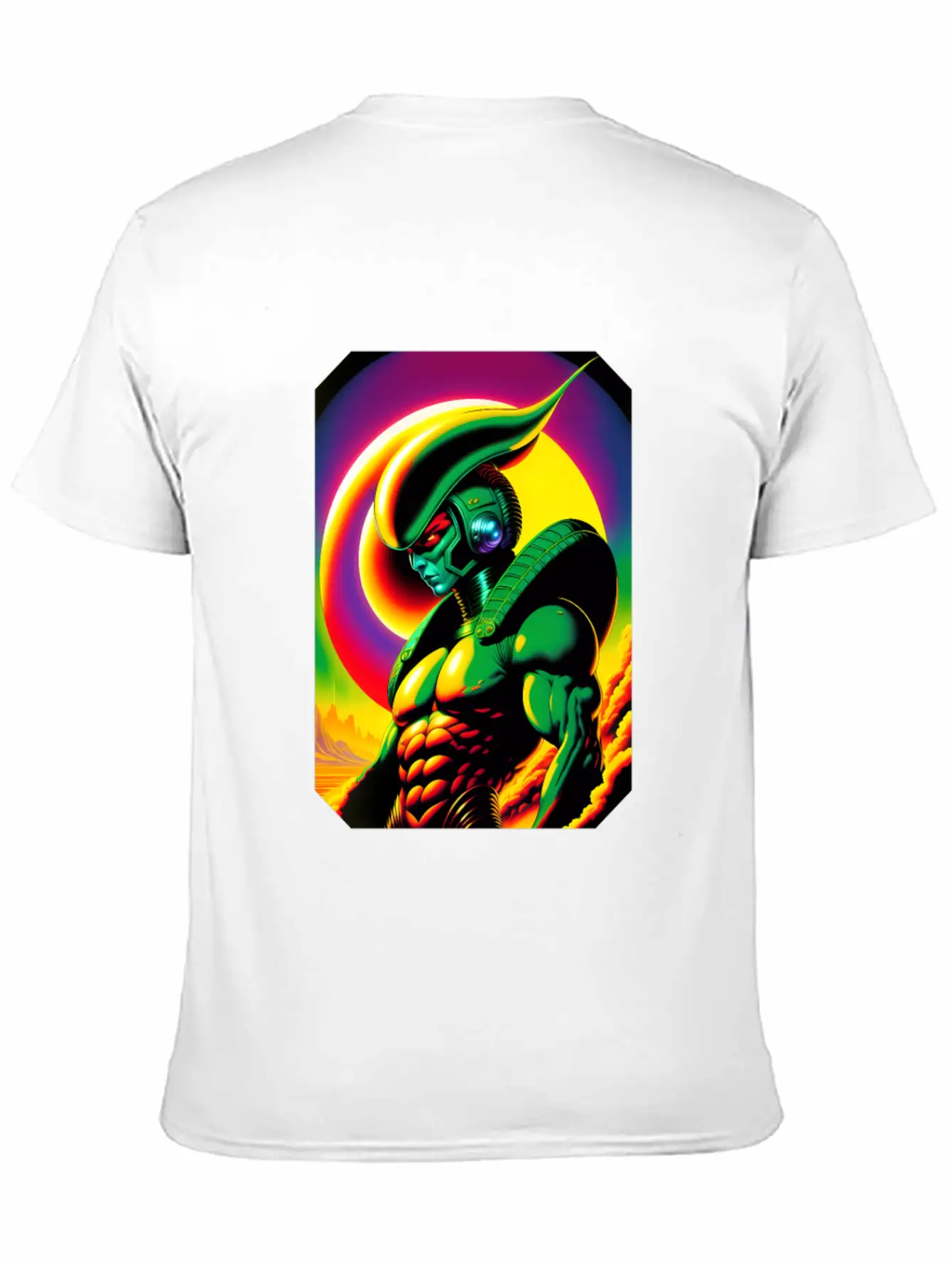 Retro Sci-Fi Reptilian Design Shirt V7 Basic Graphic T-Shirt – Daily Comfort In Soft Cotton
