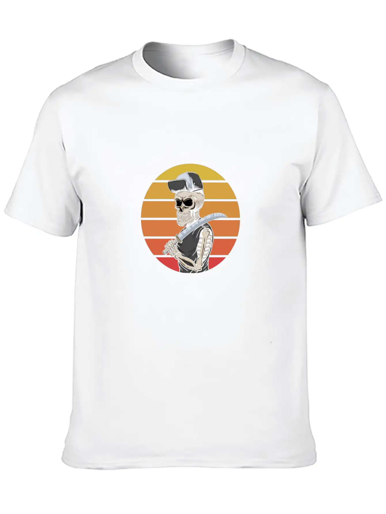 Retro Skull Essential Unisex Summer Tee – Soft Cotton Casual Fit