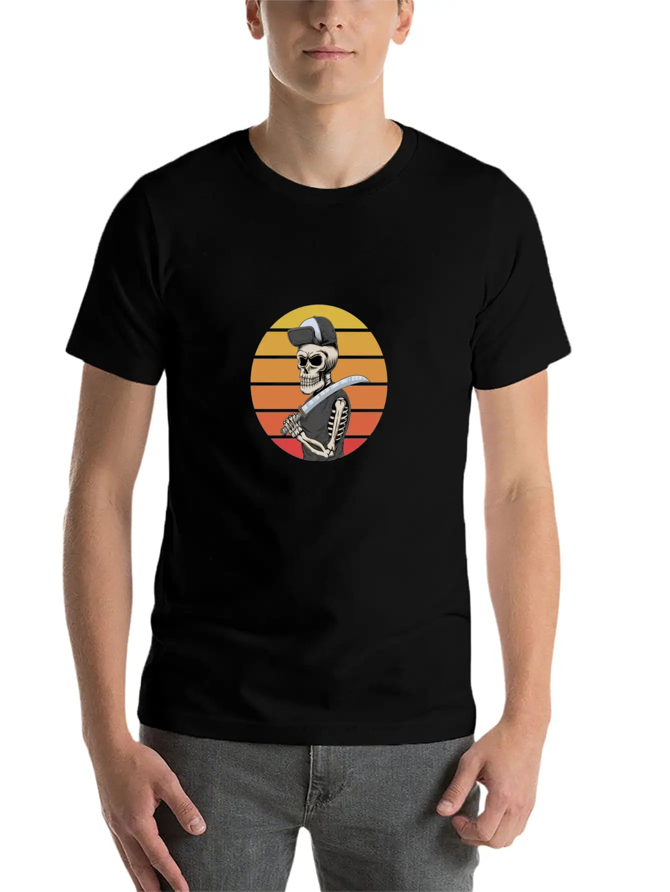 Retro Skull Essential Unisex Summer Tee – Soft Cotton Casual Fit