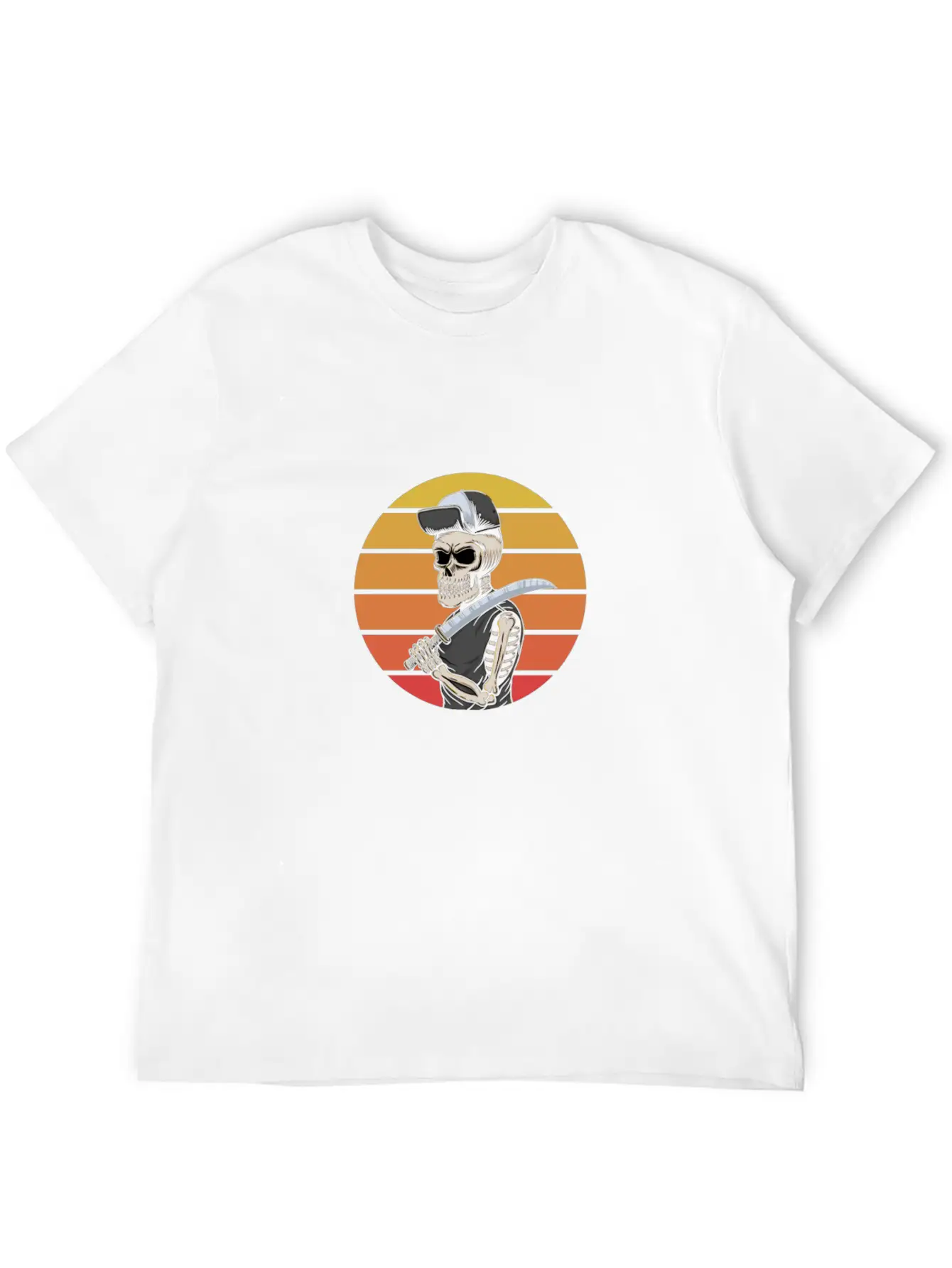 Retro Skull Essential Unisex Summer Tee – Soft Cotton Casual Fit