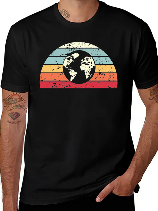Retro Traveling Sunset Vintage Travels Sunrise Stylish Everyday T-Shirt – Unisex Basic Cotton Tee