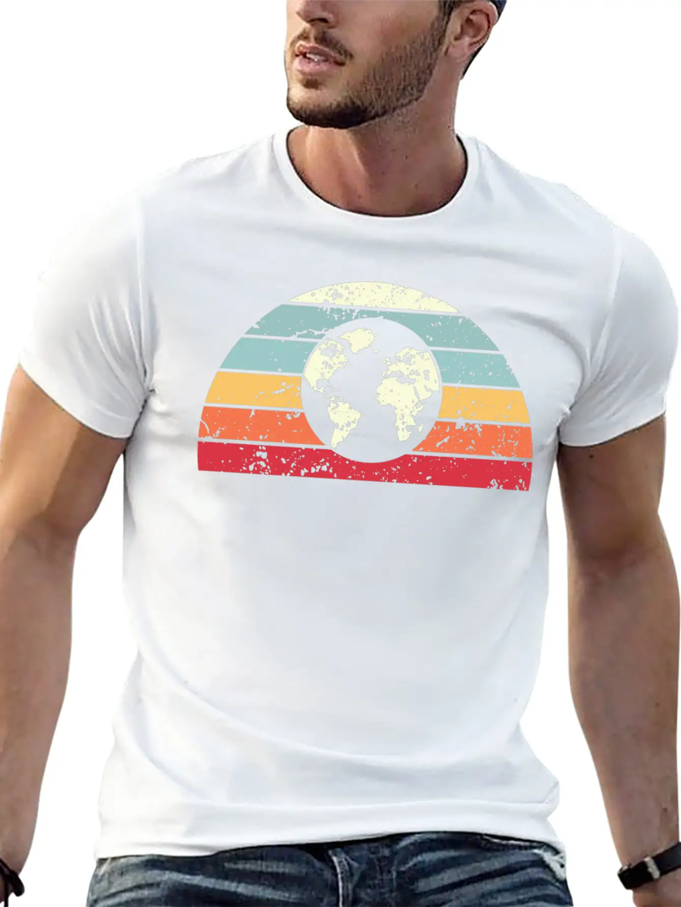 Retro Traveling Sunset Vintage Travels Sunrise Stylish Everyday T-Shirt – Unisex Basic Cotton Tee