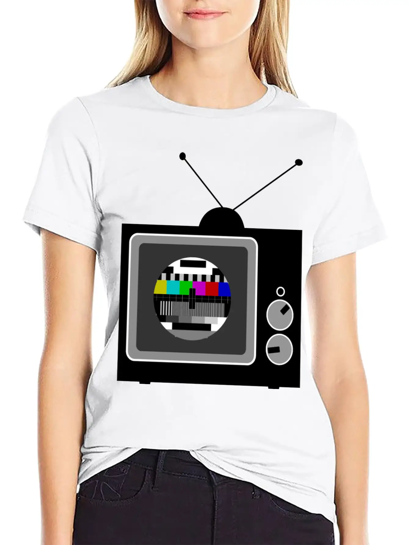 Retro TV Telly Stylish Everyday T-Shirt – Unisex Basic Cotton Tee