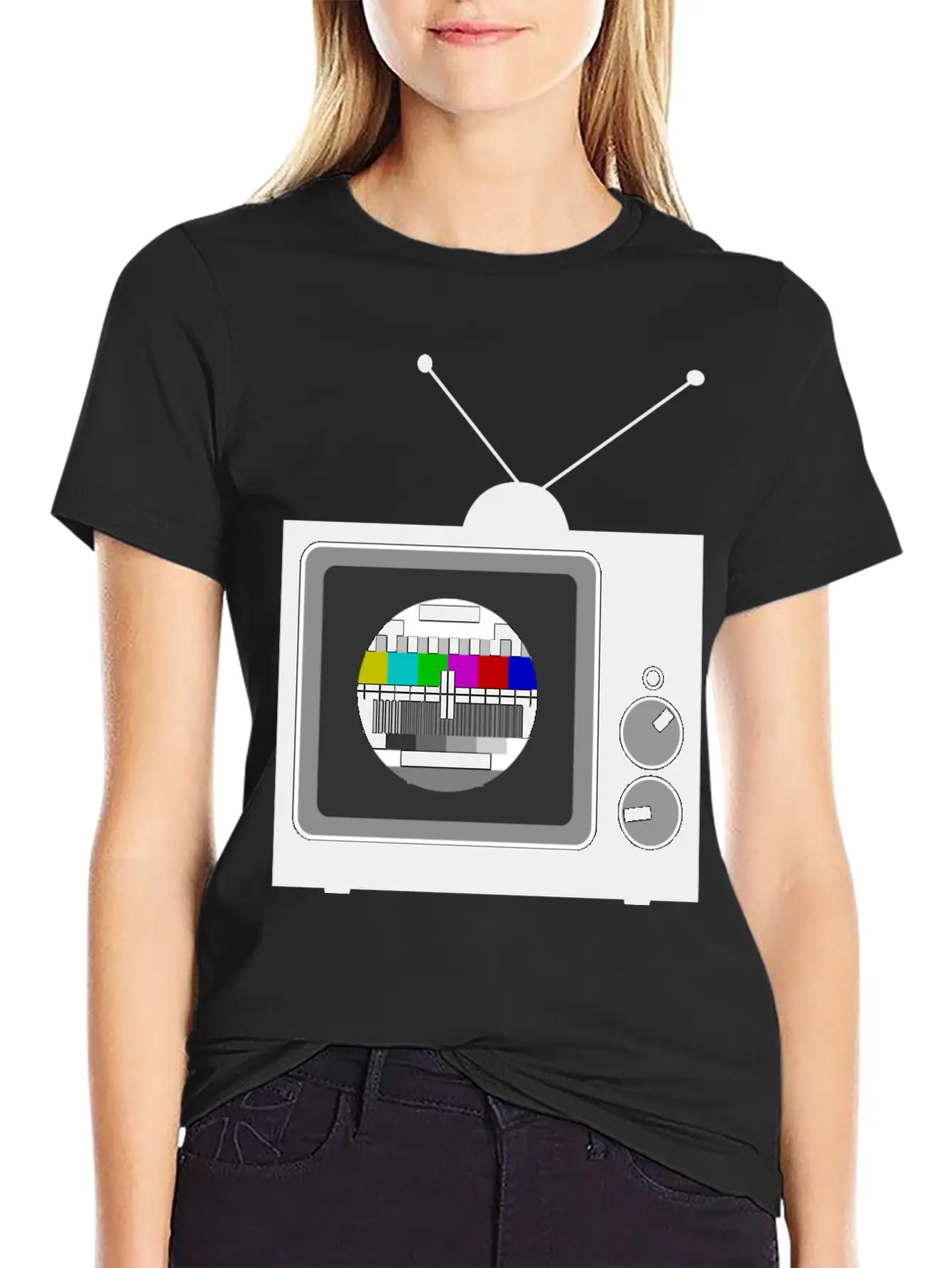 Retro TV Telly Stylish Everyday T-Shirt – Unisex Basic Cotton Tee