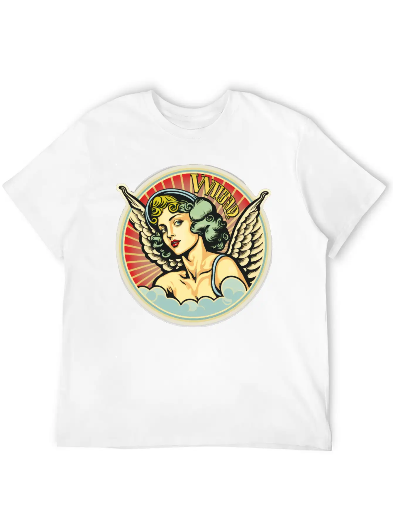 Retro Vintage Angel Stylish Everyday T-Shirt – Unisex Basic Cotton Tee