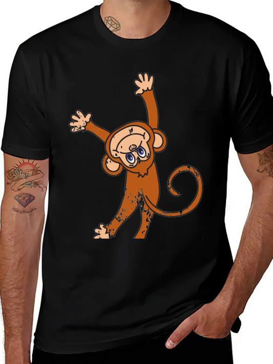 Retro Vintage Grunge Style Monkey Ape Essential Unisex Summer Tee – Soft Cotton Casual Fit