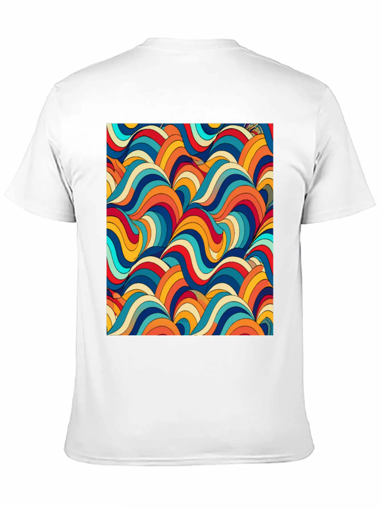 Retro Wave: Psychedelic Harmony Essential Unisex Summer Tee – Soft Cotton Casual Fit