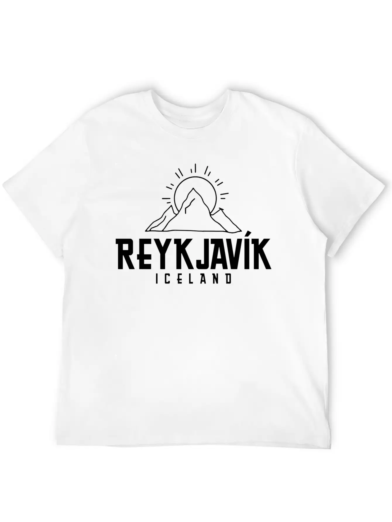 Reykjavik Iceland Icelandic Moains Comfortable Minimalist Graphic Tee – Summer Style Essential