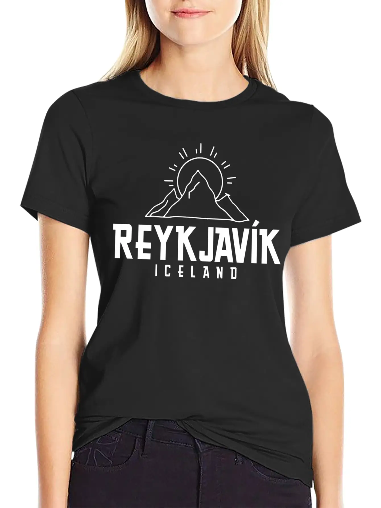 Reykjavik Iceland Icelandic Moains Comfortable Minimalist Graphic Tee – Summer Style Essential