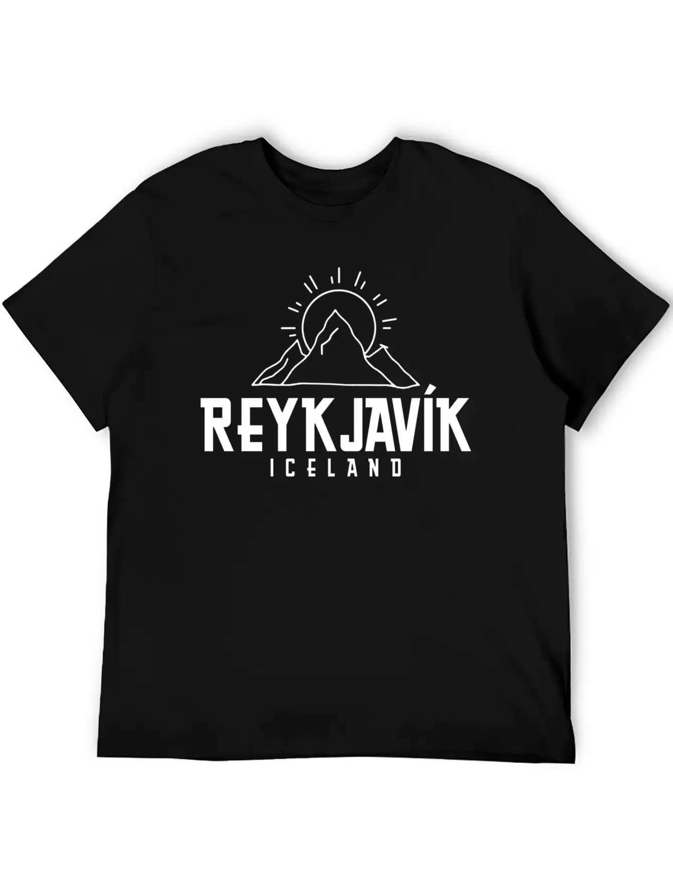 Reykjavik Iceland Icelandic Moains Comfortable Minimalist Graphic Tee – Summer Style Essential