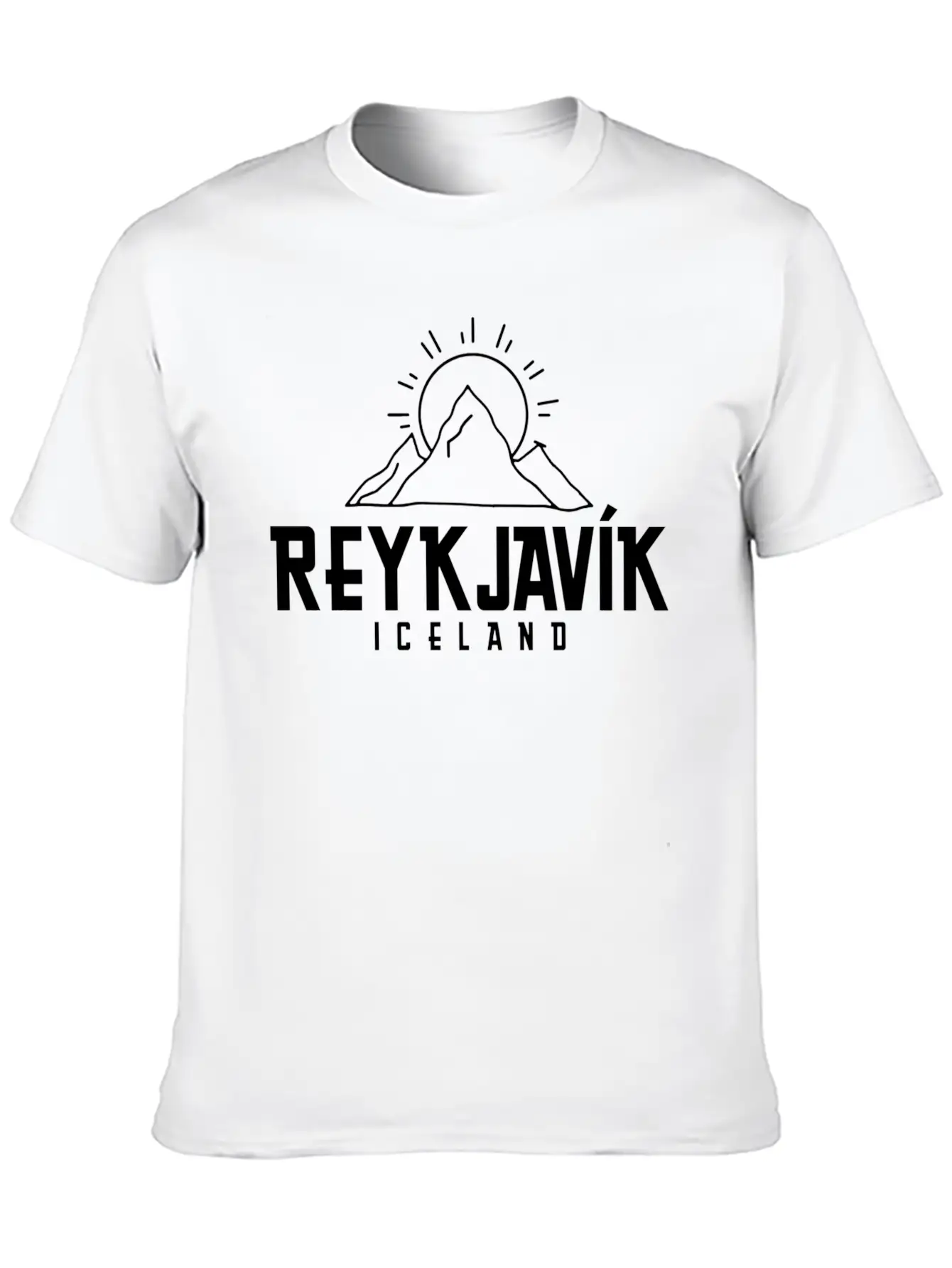 Reykjavik Iceland Icelandic Moains Comfortable Minimalist Graphic Tee – Summer Style Essential