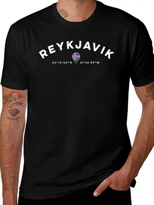 Reykjavik Iceland Unisex Short Sleeve Soft Cotton T-Shirt – Casual Everyday Wear