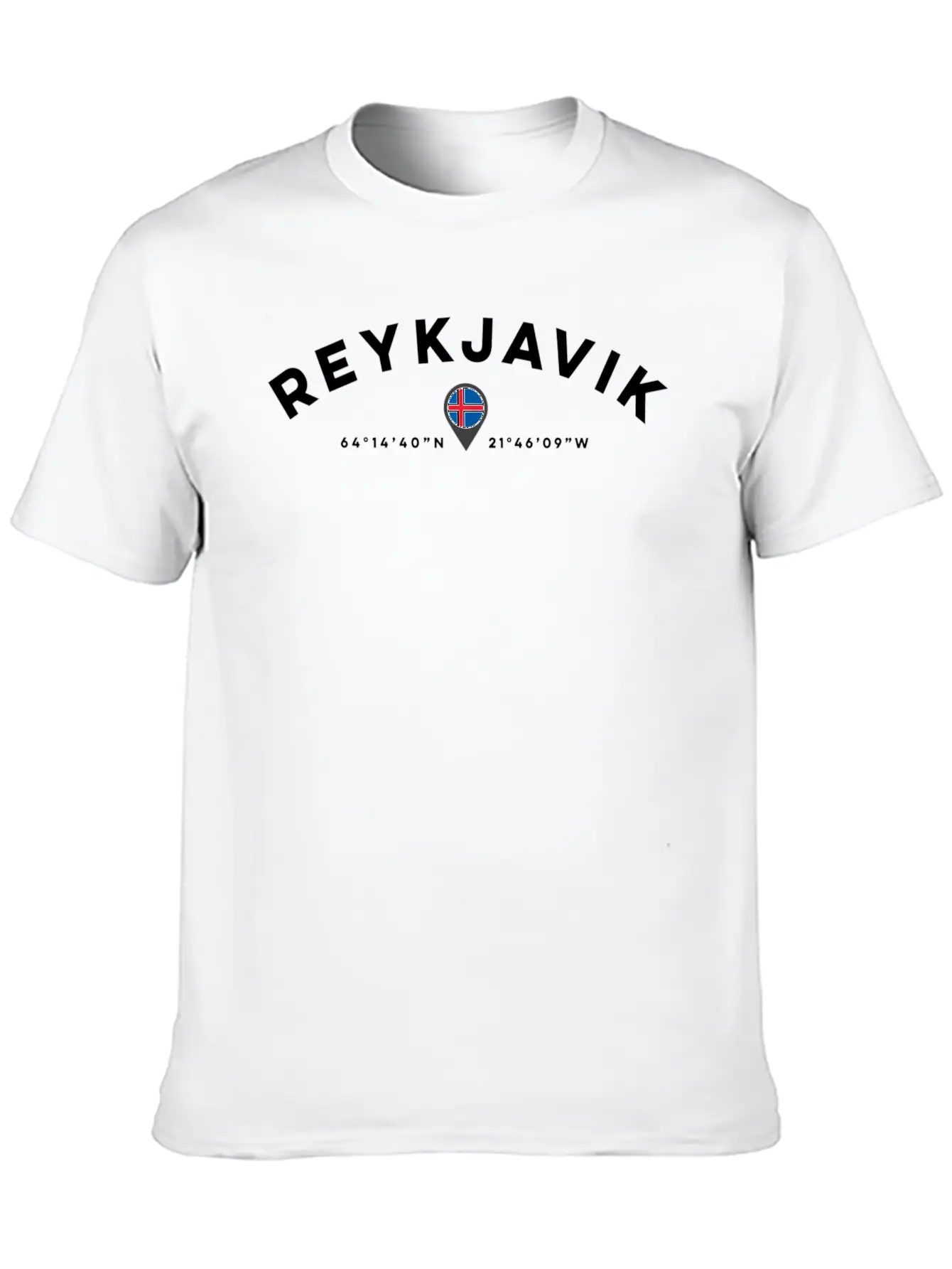 Reykjavik Iceland Unisex Short Sleeve Soft Cotton T-Shirt – Casual Everyday Wear