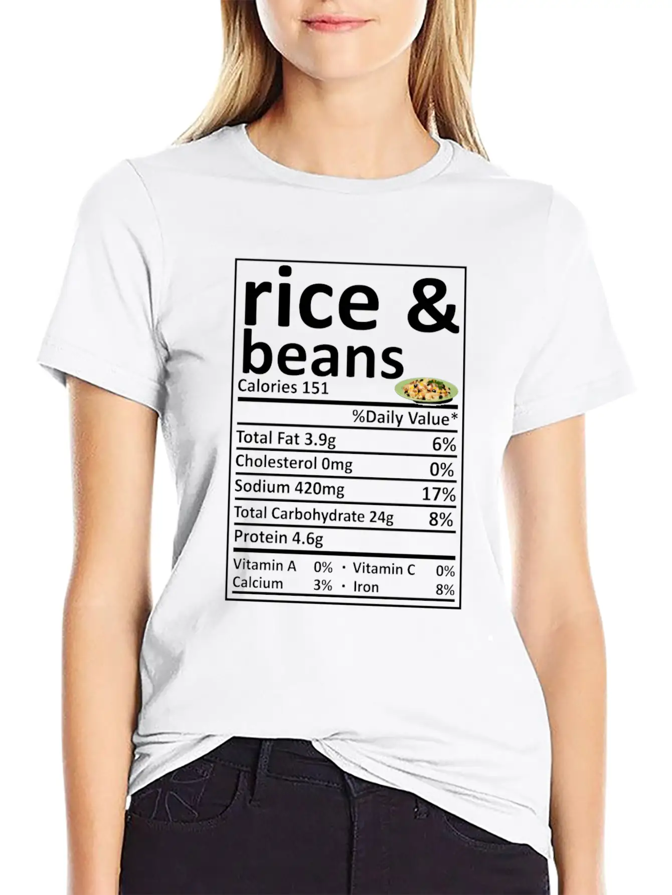 Rice Beans Nutrition Family Matching Funny Thanksg Unisex Short Sleeve Soft Cotton T-Shirt – Casual Everyday Wear