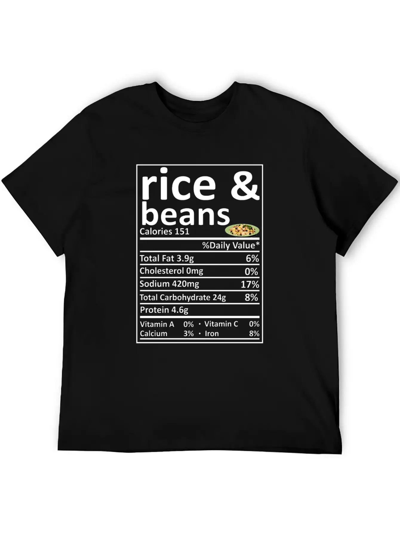 Rice Beans Nutrition Family Matching Funny Thanksg Unisex Short Sleeve Soft Cotton T-Shirt – Casual Everyday Wear