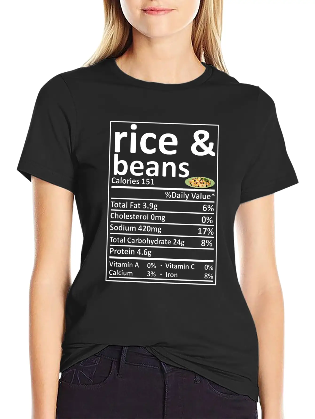 Rice Beans Nutrition Family Matching Funny Thanksg Unisex Short Sleeve Soft Cotton T-Shirt – Casual Everyday Wear