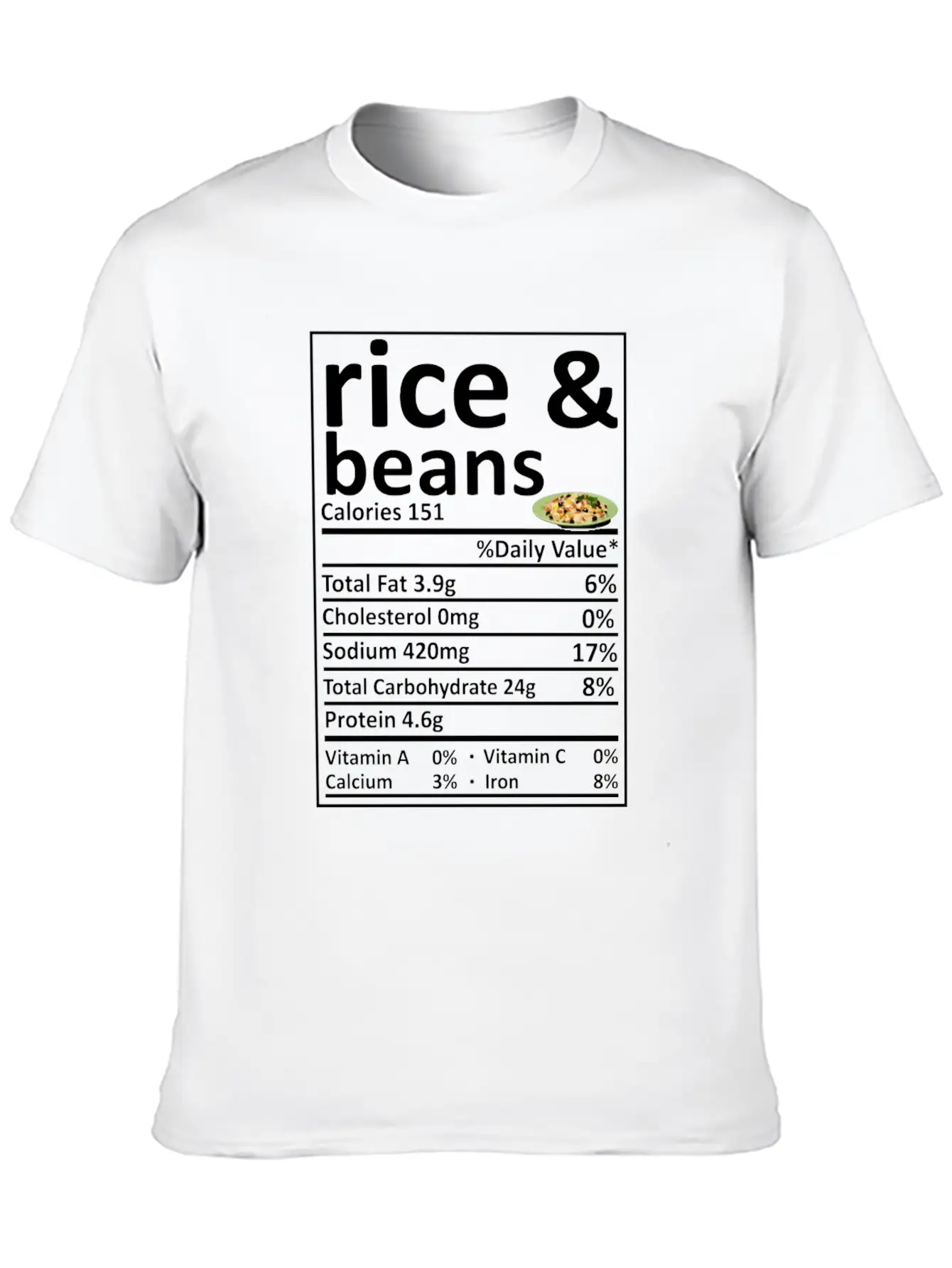 Rice Beans Nutrition Family Matching Funny Thanksg Unisex Short Sleeve Soft Cotton T-Shirt – Casual Everyday Wear