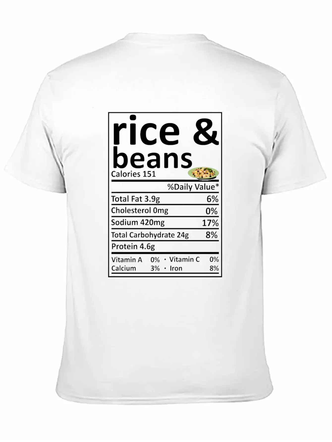 Rice Beans Nutrition Family Matching Funny Thanksg Unisex Short Sleeve Soft Cotton T-Shirt – Casual Everyday Wear