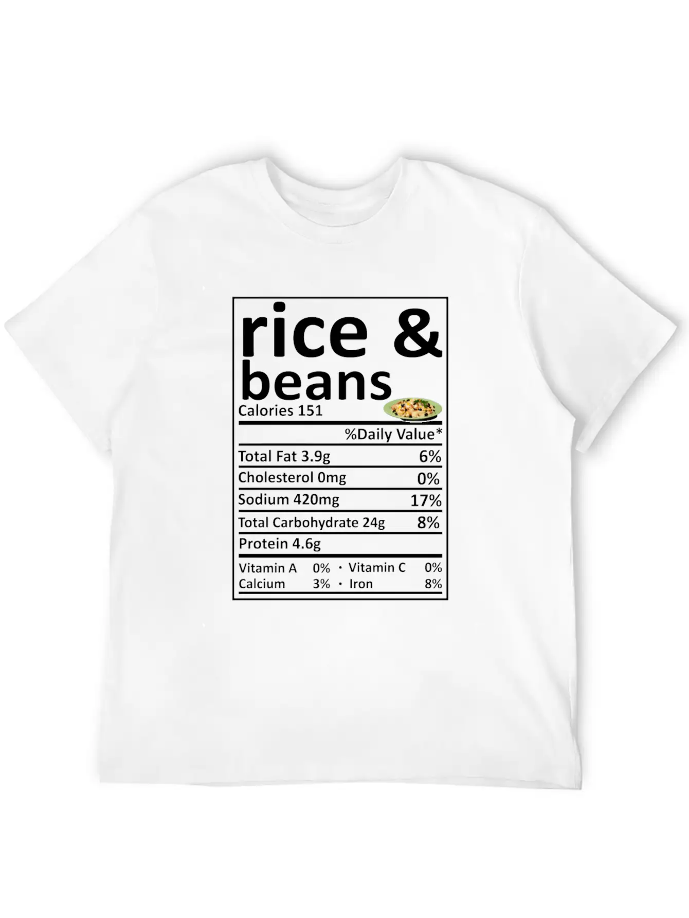 Rice Beans Nutrition Family Matching Funny Thanksg Unisex Short Sleeve Soft Cotton T-Shirt – Casual Everyday Wear