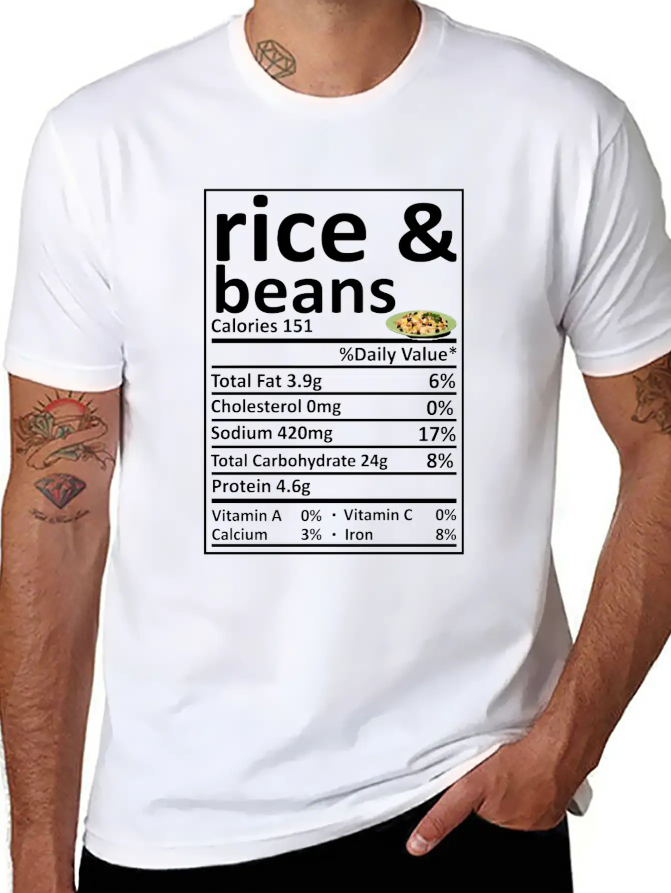 Rice Beans Nutrition Family Matching Funny Thanksg Unisex Short Sleeve Soft Cotton T-Shirt – Casual Everyday Wear