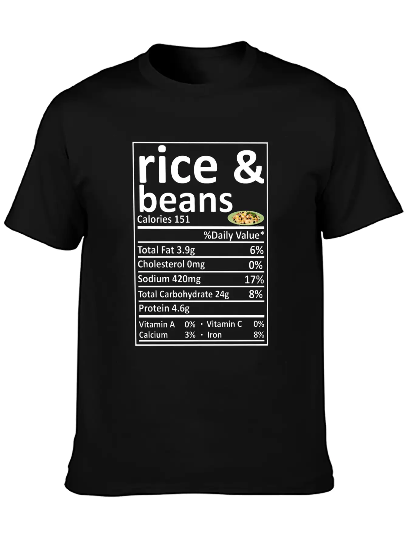 Rice Beans Nutrition Family Matching Funny Thanksg Unisex Short Sleeve Soft Cotton T-Shirt – Casual Everyday Wear