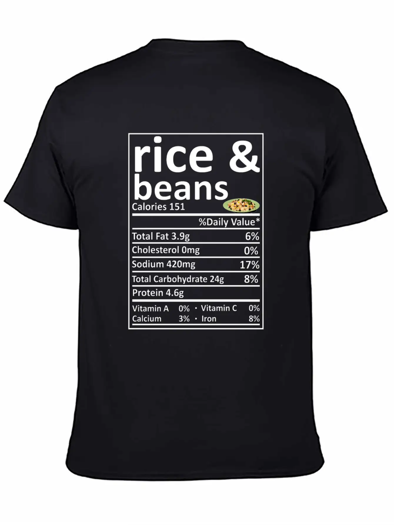 Rice Beans Nutrition Family Matching Funny Thanksg Unisex Short Sleeve Soft Cotton T-Shirt – Casual Everyday Wear