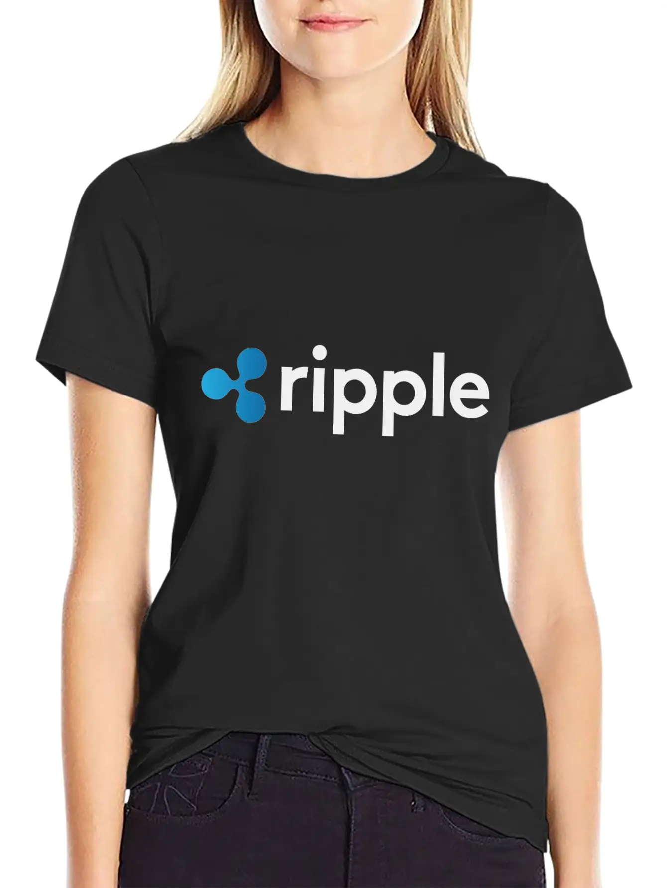 Ripple Logo - T-shirt Gift Idea Stylish Everyday T-Shirt – Unisex Basic Cotton Tee