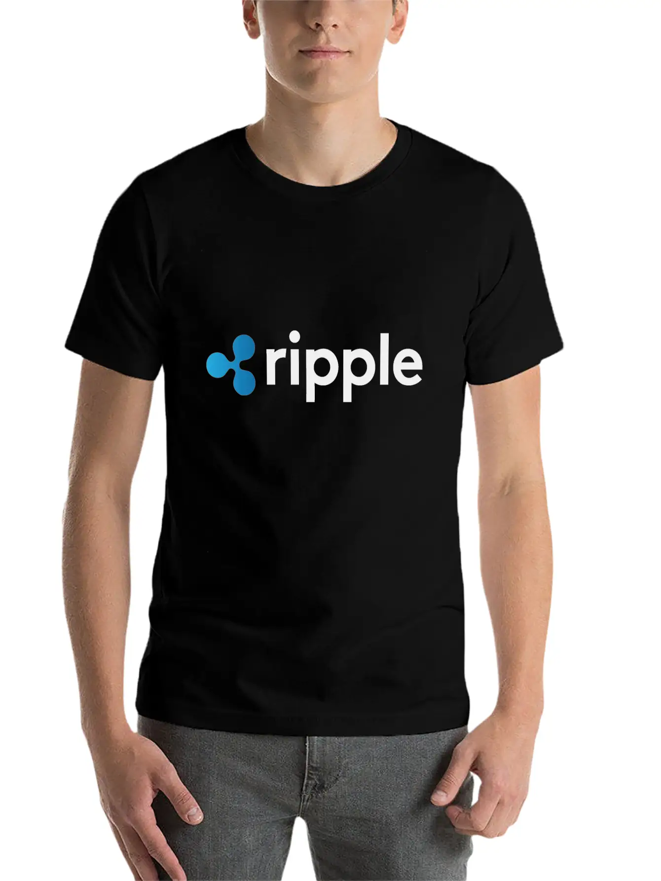 Ripple Logo - T-shirt Gift Idea Stylish Everyday T-Shirt – Unisex Basic Cotton Tee