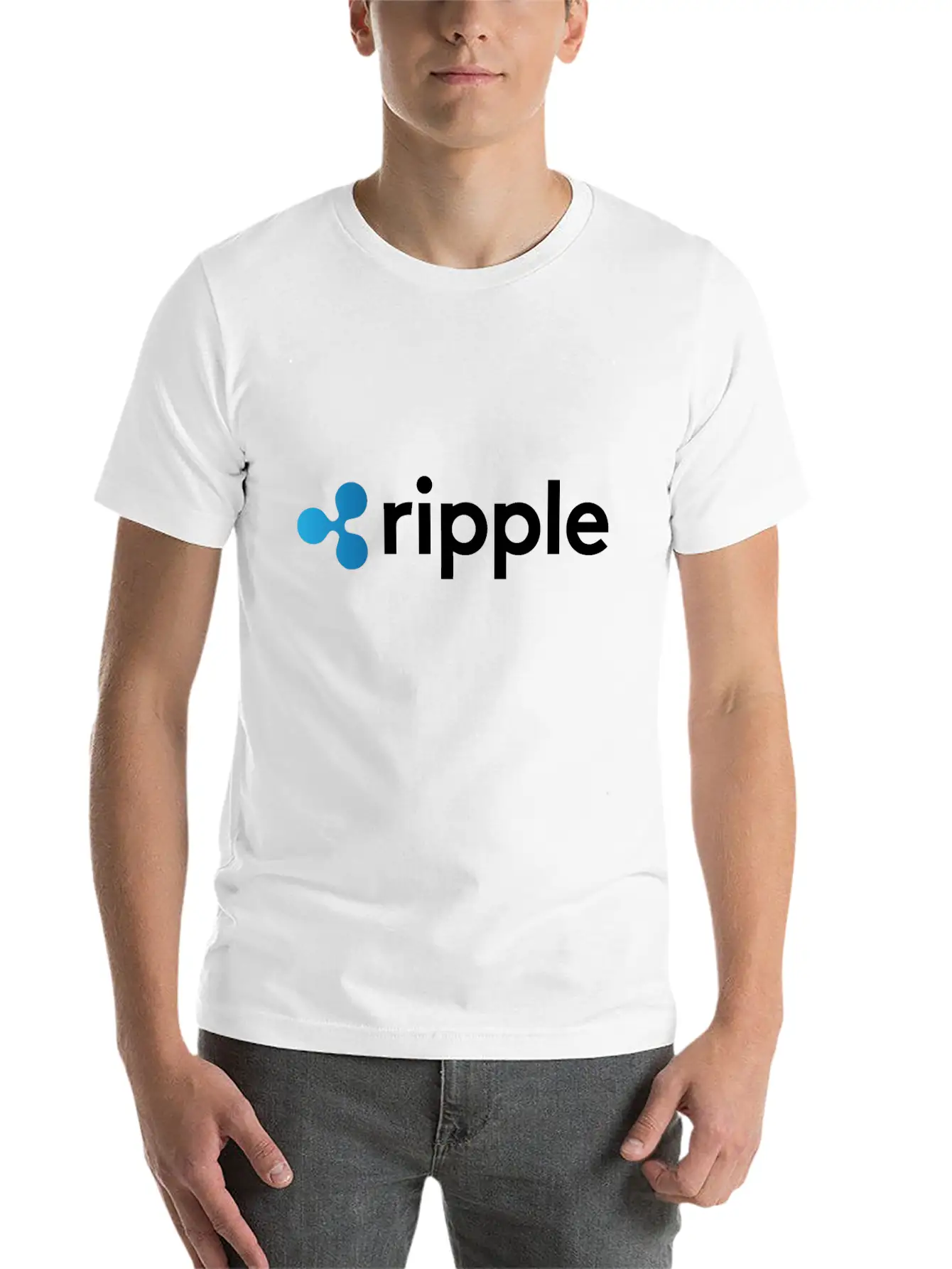 Ripple Logo - T-shirt Gift Idea Stylish Everyday T-Shirt – Unisex Basic Cotton Tee