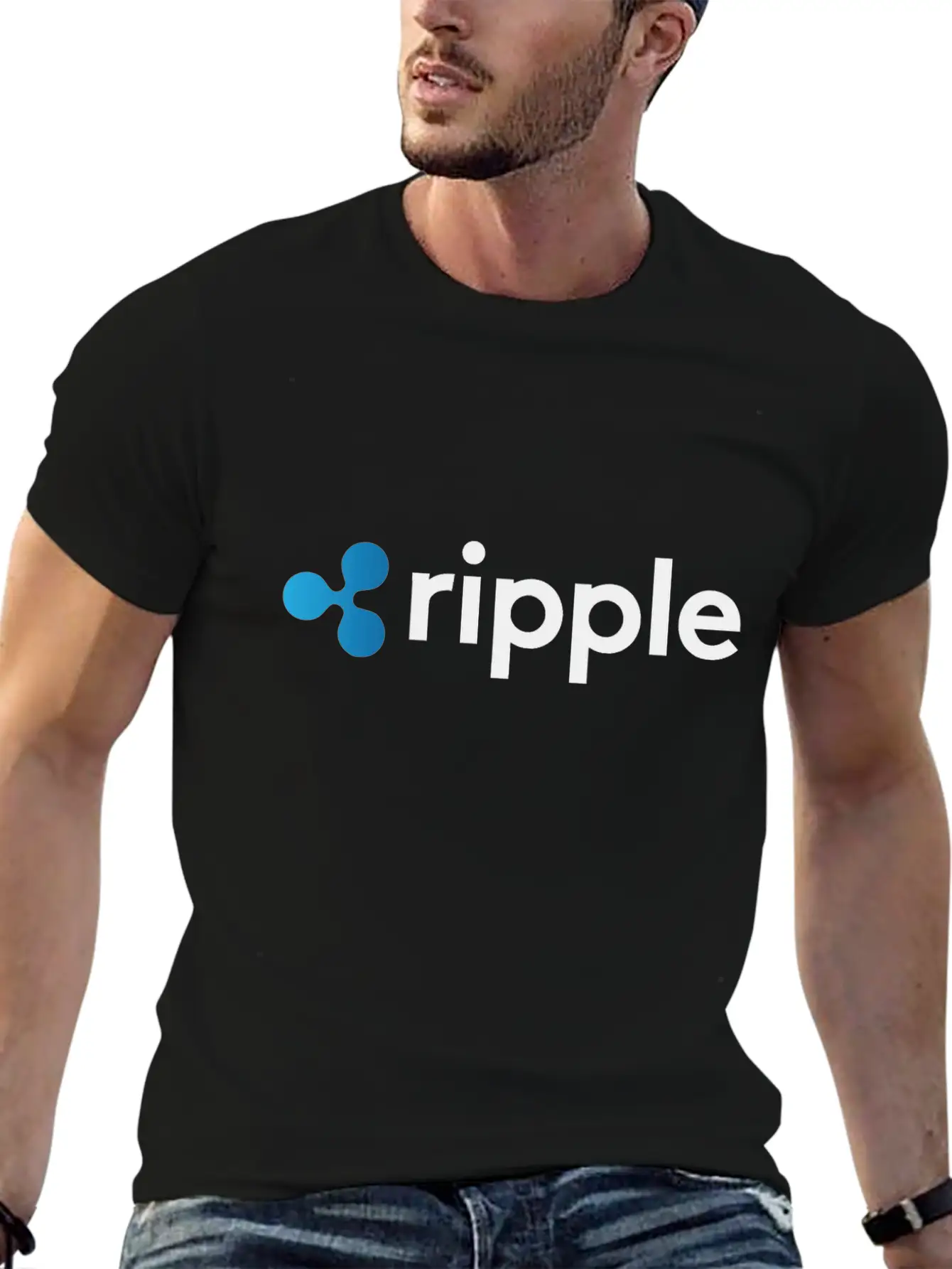 Ripple Logo - T-shirt Gift Idea Stylish Everyday T-Shirt – Unisex Basic Cotton Tee