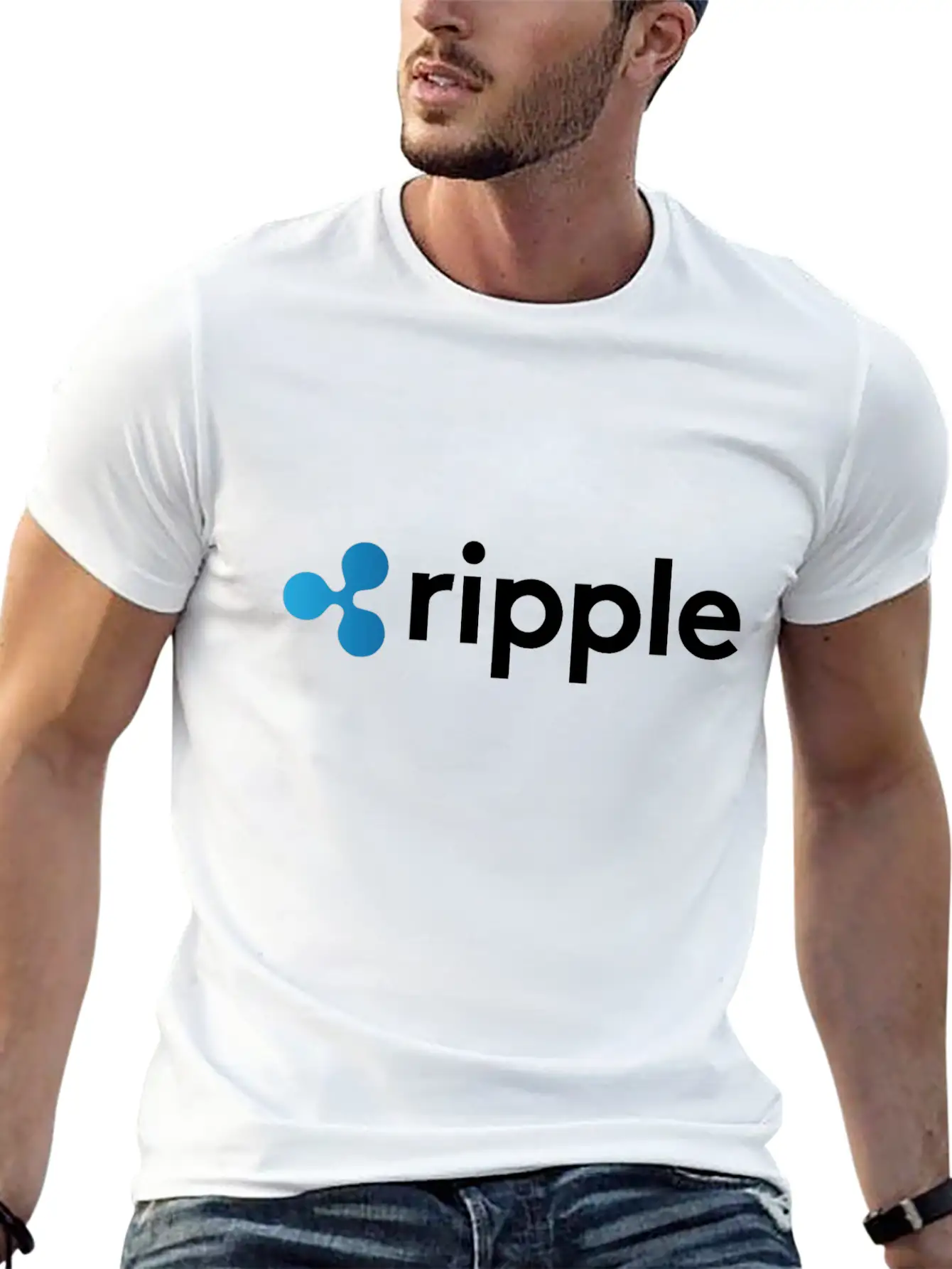 Ripple Logo - T-shirt Gift Idea Stylish Everyday T-Shirt – Unisex Basic Cotton Tee