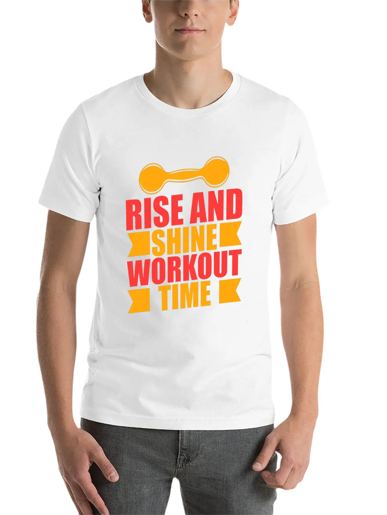 Rise And Shine Workout Time Stylish Everyday T-Shirt – Unisex Basic Cotton Tee